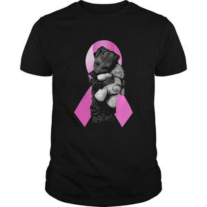Groot Hugging Teddy Breast Cancer Shirt